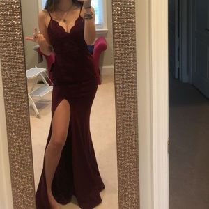 NWT wine red prom dress!